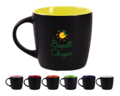 TAZA BICOLOR MATE 11 OZ LUCIANA TL099 AMARILLO